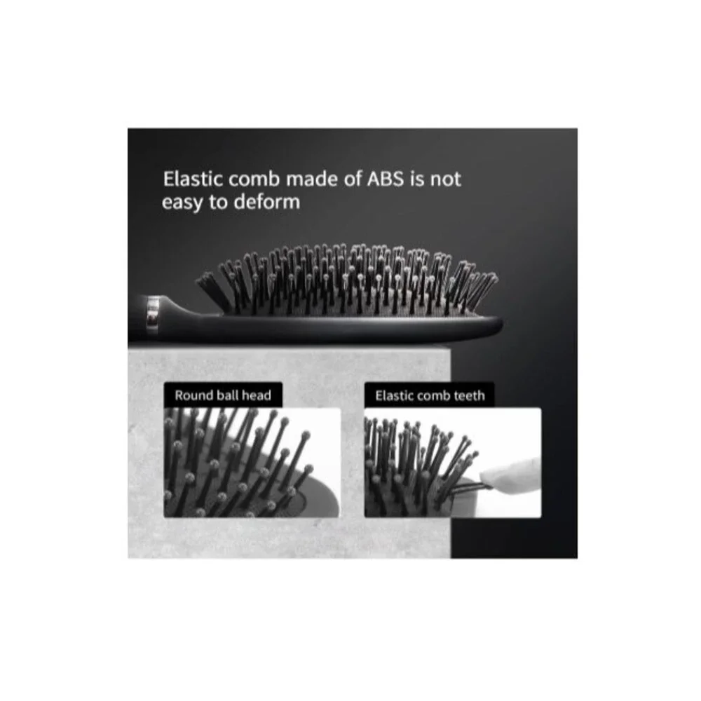 Paddle Hair Brush for Men-Detangler Brush with Nylon Bristles Gray